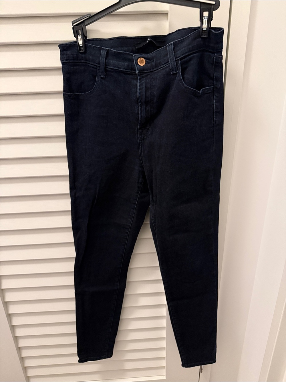 J Brand High Rise Skinny Jeans in Dark Blue